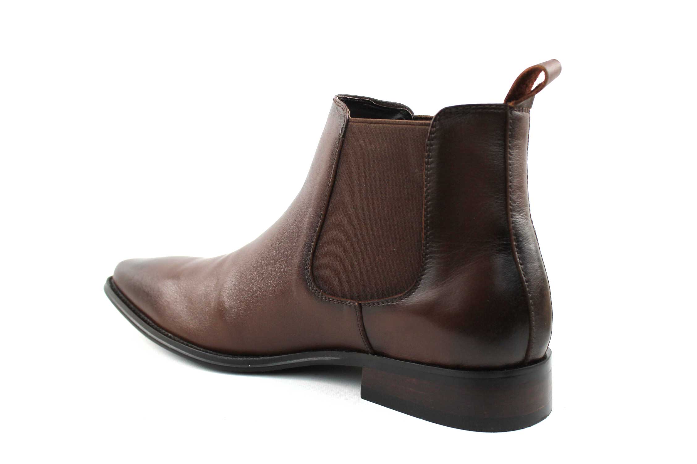 Genuine Leather Dark Brown Chelsea Boots - Image 5