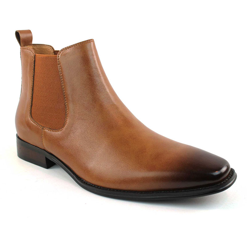 Alternative view of Genuine Leather Cognac Chelsea Boots
