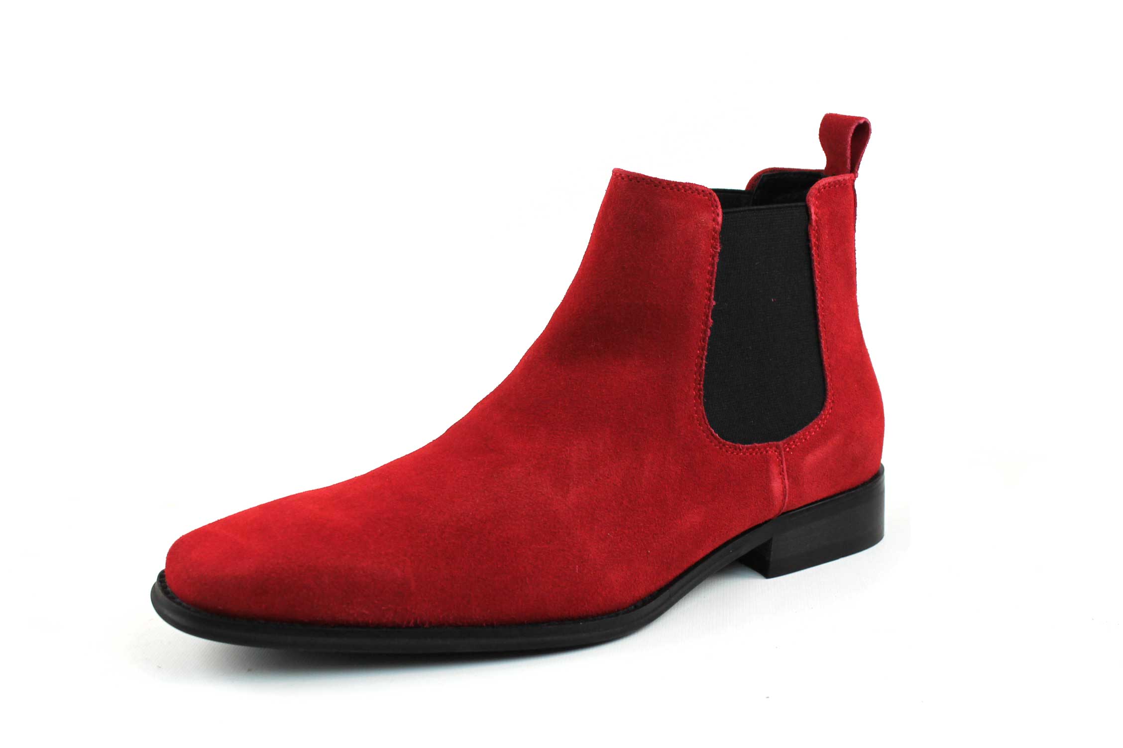 Genuine Suede Red Chelsea Boots - Image 3