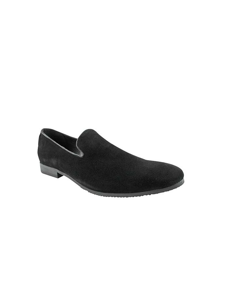 Alternative view of Geunine Suede Plain Black Mens Dress Slip On Loafers
