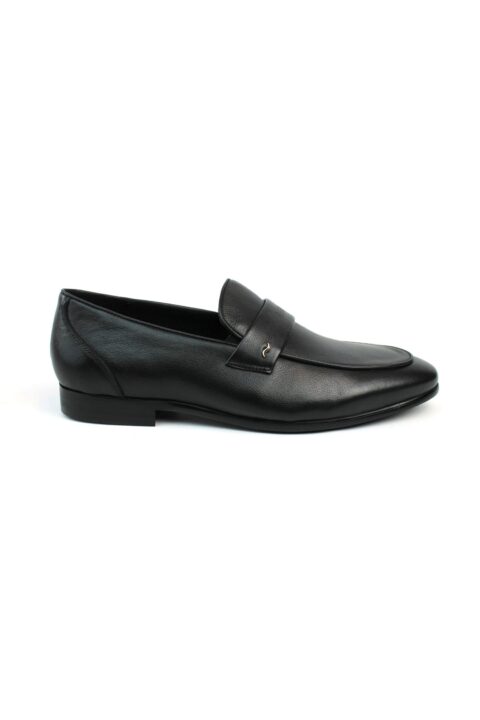 Men's Exclusive Black Genuine Leather Slip On Dress Shoes Loafers