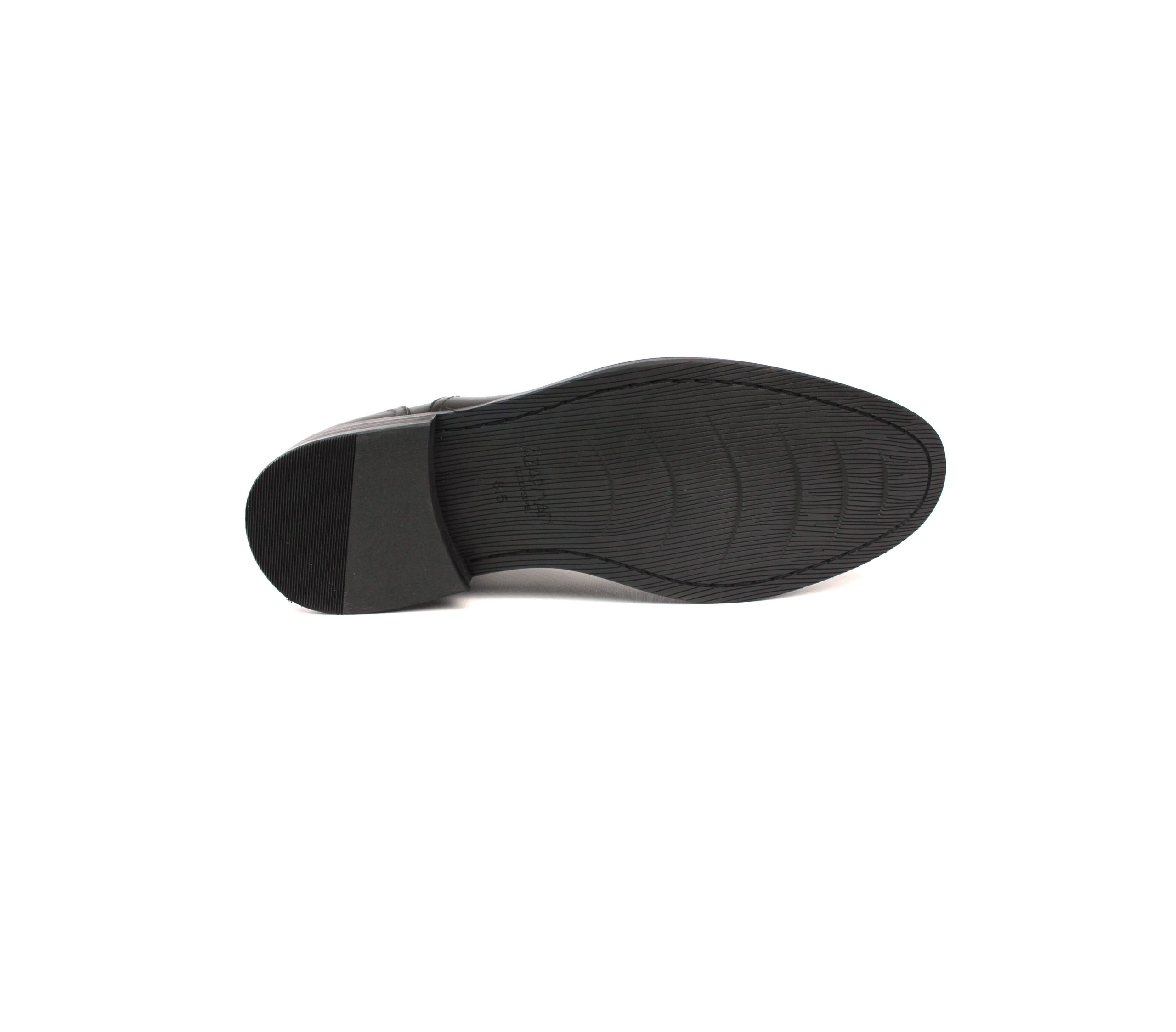 thumbnail image 2 of AZARMAN Men's Black Genuine Leather Cap Toe Zipper Boots - Chukka Henry Style 2 of 4