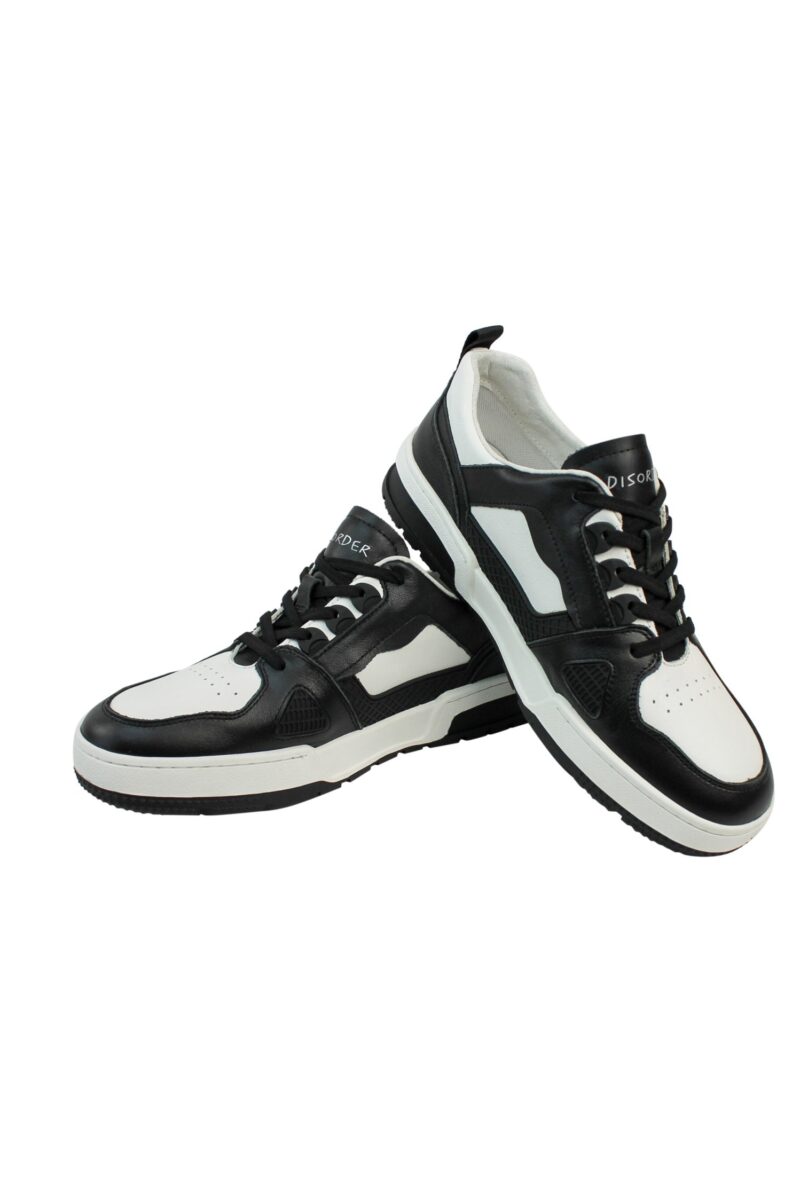 Alternative view of Exclusive Men's Genuine Leather Fashion Suit Sneakers Black & White Shoes