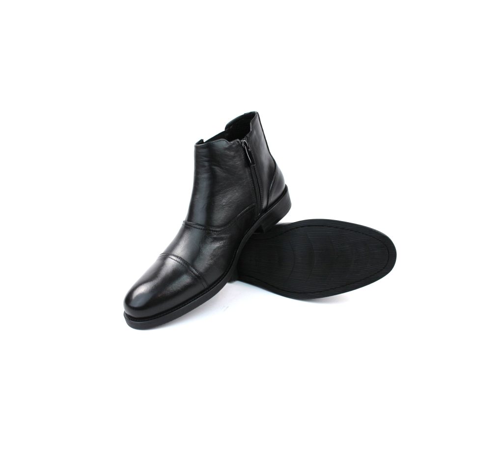 Men's Ankle Dress Boots By AZARMAN | Side Zipper Chelsea Boots, Almond Toe, Leather Lining 3 thumbnail image